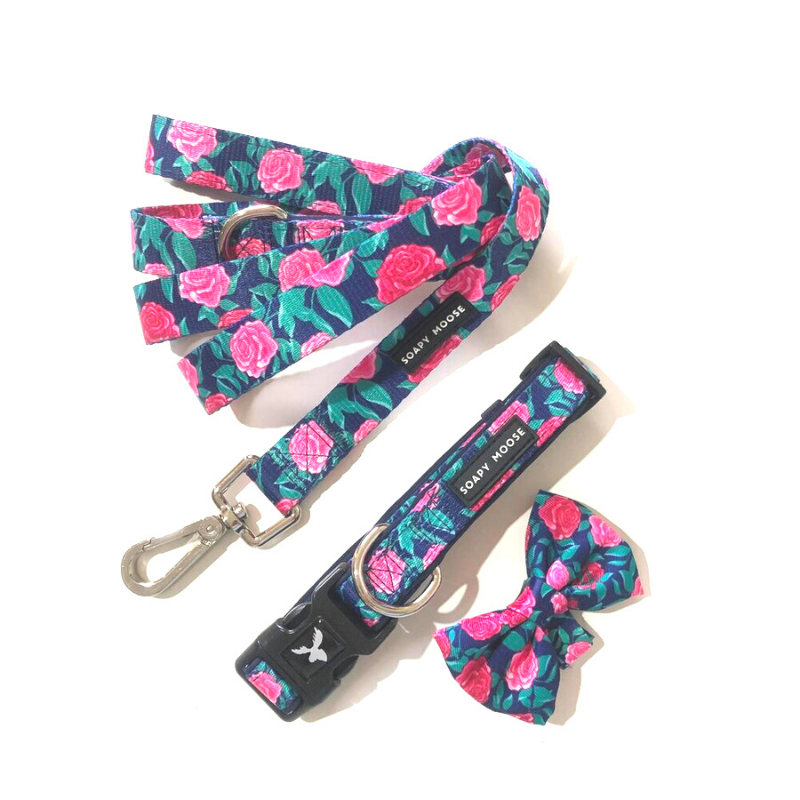 The Evelyn Dog Collar & Bow Tie