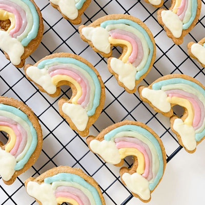 Rainbow Dog Cookie