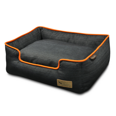 Urban Denim Lounge Pet Bed | Mandarin - Peticular