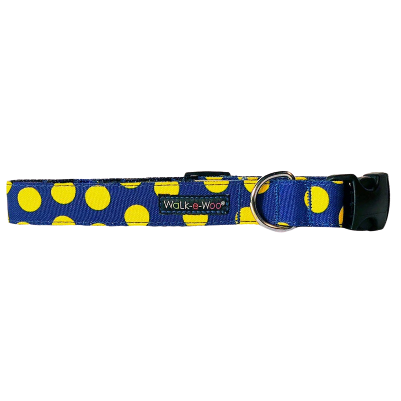 Polka Dot Lead | Neon Yellow on Blue - Peticular