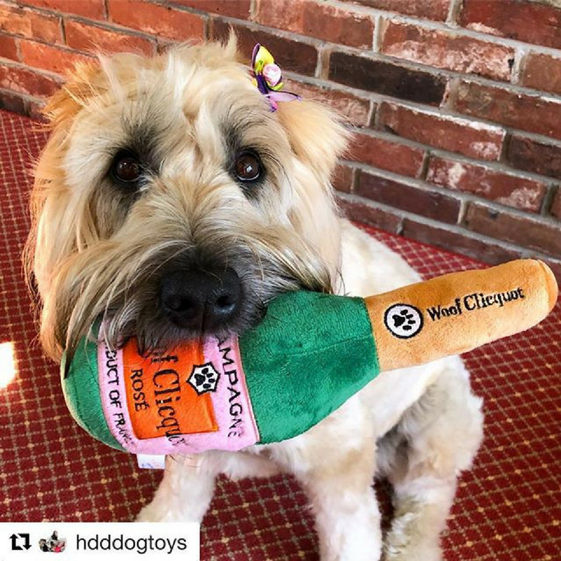 Veuve clicquot online dog toy