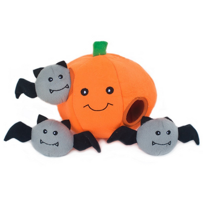 Interactive Dog Toy | Pumpkin With Bats