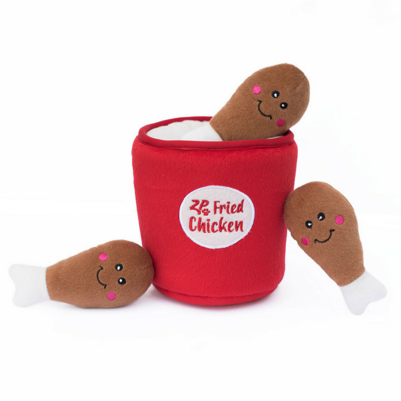 Zippy Paws Interactive Dog Toy | Chicken Bucket | Peticular
