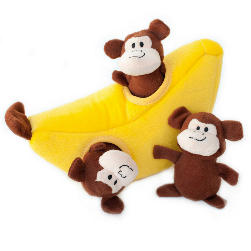 Zippy Paws Interactive Dog Toy | Monkey 'n Banana | Peticular