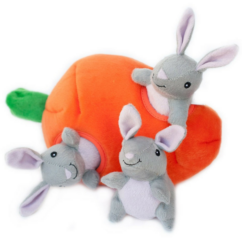 Zippy Paws Interactive Dog Toy | Bunny 'n Carrot | Peticular