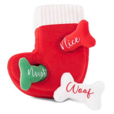 Zippy Paws Interactive Dog Toy | Naughty Or Nice Stocking | Peticular