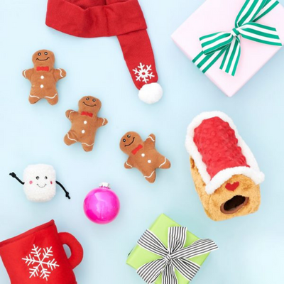 Zippy Paws Interactive Dog Toy | Gingerbread House | Peticular