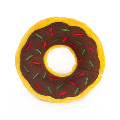 Zippy Paws Christmas Donutz Plush Dog Toy | Gingerbread | Peticular
