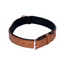 Zippy Paws Leather & Rose Gold Dog Collar | Brown | Peticular