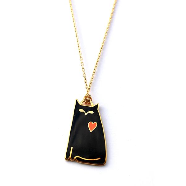 Yellow Owl Workshop Cat Love Necklace | Peticular