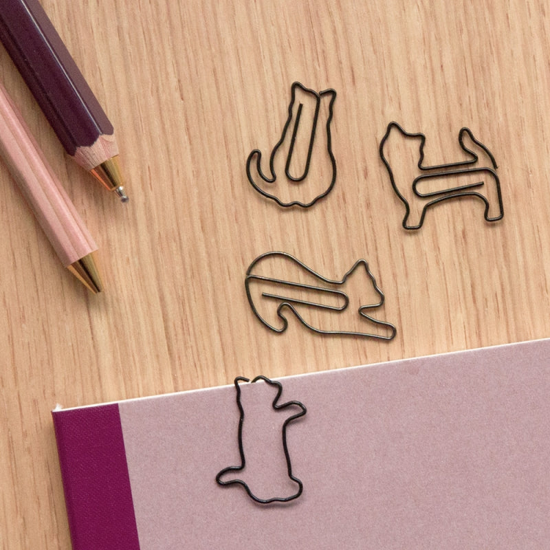 Living & Dining D-Clips Paper Clips | Cat Begging | Peticular