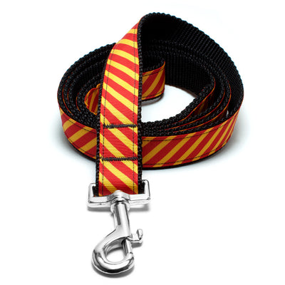 Red/Yellow Gold Stripe Dog Lead - Peticular