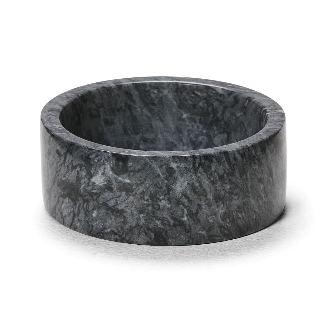 Marble Dog Bowl | Charcoal