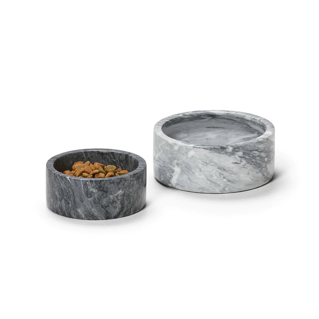 Marble Dog Bowl | Charcoal